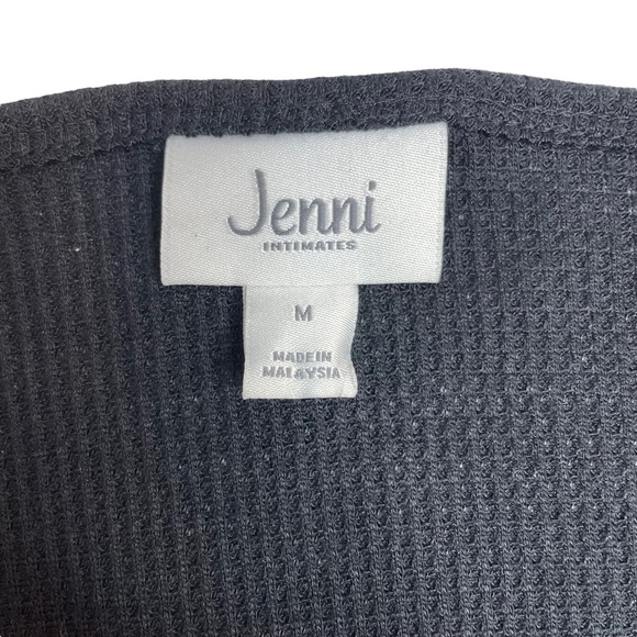 Jenni Solid Long Sleeve Pajama Top in Black Medium - Picture 3 of 5